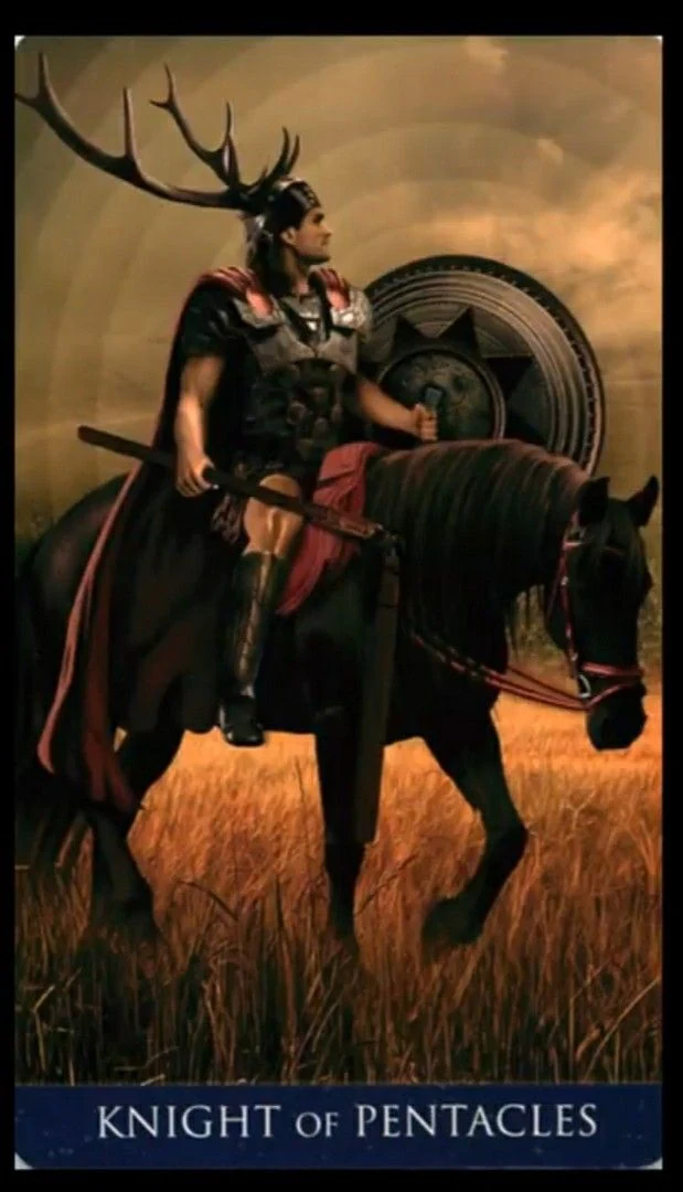 Knight of Pentacles - Millenium Thoth Tarot - Renata Lechner