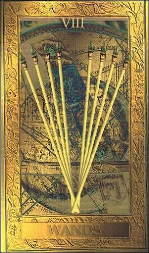Eight of Wands - Millennium Tarot - Dorothy Krause
