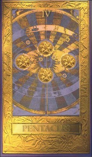 Four of Pentacles - Millennium Tarot - Dorothy Krause