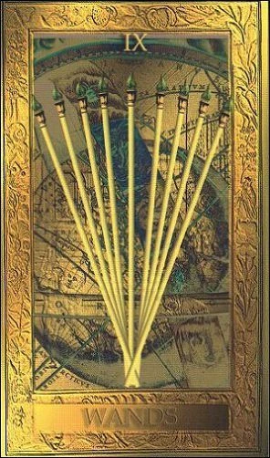 Nine of Wands - Millennium Tarot - Dorothy Krause