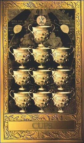 Ten of Cups card from the Millennium Tarot deck by Dorothy Simpson Krause