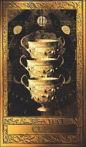 Three of Cups - Millennium Tarot - Dorothy Krause