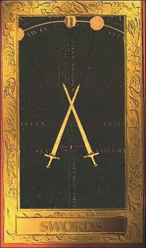 Two of Swords - Millennium Tarot - Dorothy Krause