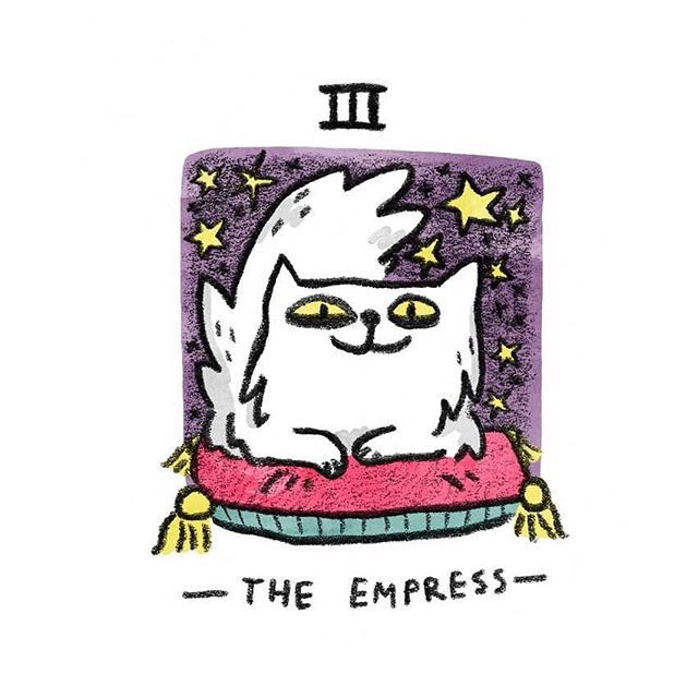 The Empress card from the Mini Cat Tarot deck