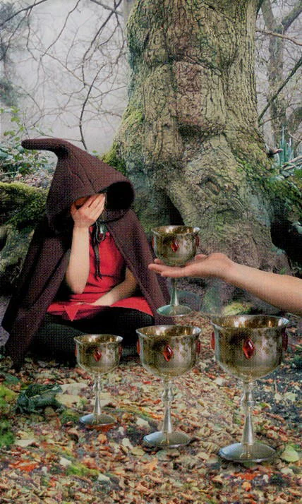 Four of Cups - Modern Medieval Tarot - Shayn Amber Wetherell and Tim Wetherell