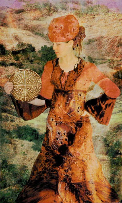 Page of Coins - Modern Medieval Tarot - Shayn Amber Wetherell and Tim Wetherell