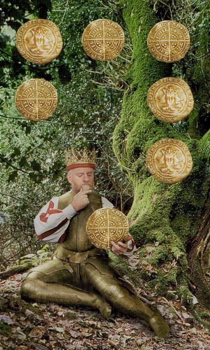 Seven of Coins - Modern Medieval Tarot - Shayn Amber Wetherell and Tim Wetherell