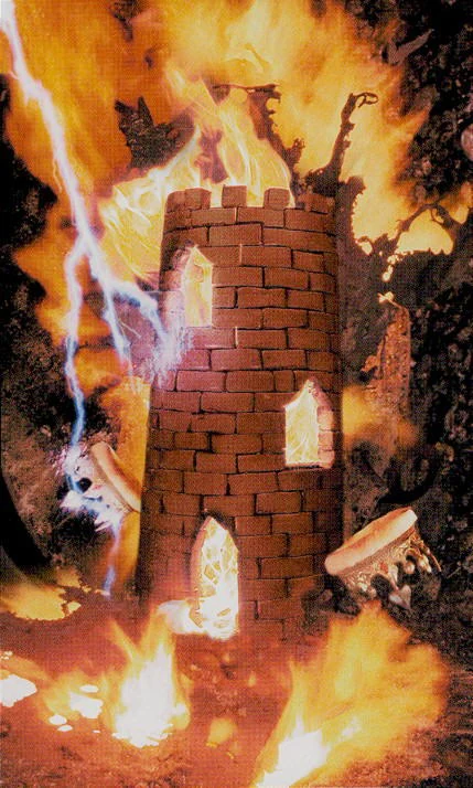 The Tower - Modern Medieval Tarot - Shayn Amber Wetherell and Tim Wetherell