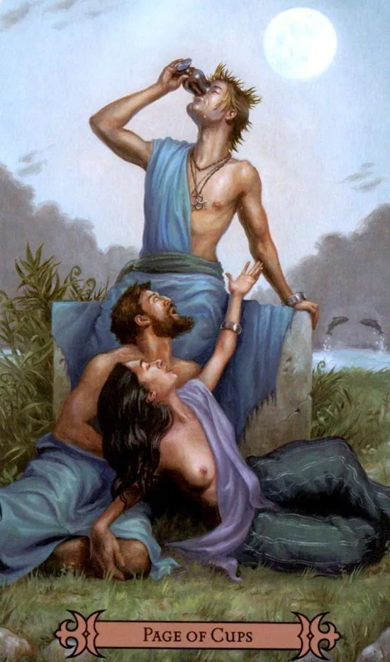 Page of Cups card from the Modern Spellcasters Tarot deck