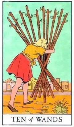 10 of Wands - Modern Witch Tarot - Tarot Deck by Lisa Sterle
