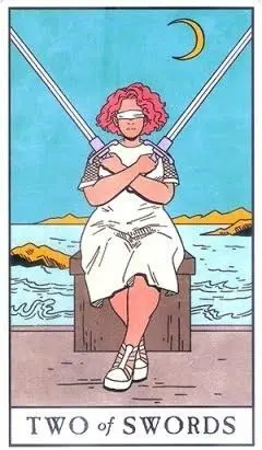 2 of Swords - Modern Witch Tarot - Tarot Deck by Lisa Sterle