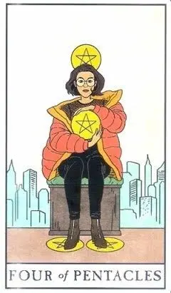 4 of Pentacles - Modern Witch Tarot - Tarot Deck by Lisa Sterle