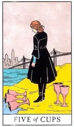 5 of Cups - Modern Witch Tarot - Tarot Deck by Lisa Sterle