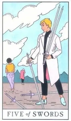 5 of Swords - Modern Witch Tarot - Tarot Deck by Lisa Sterle