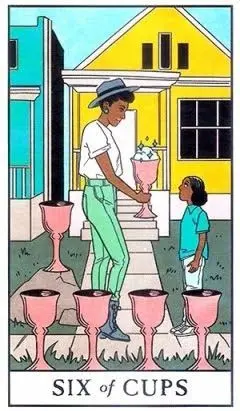 6 of Cups - Modern Witch Tarot - Tarot Deck by Lisa Sterle