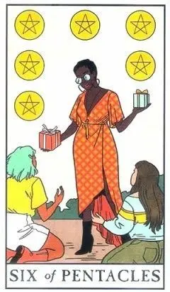 6 of Pentacles - Modern Witch Tarot - Tarot Deck by Lisa Sterle