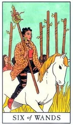 6 of Wands - Modern Witch Tarot - Tarot Deck by Lisa Sterle