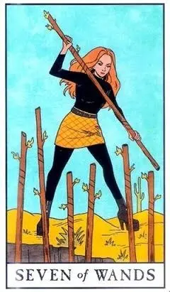 7 of Wands - Modern Witch Tarot - Tarot Deck by Lisa Sterle