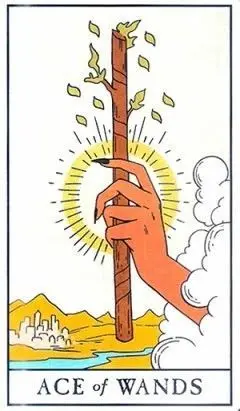 Ace of Wands - Modern Witch Tarot - Tarot Deck by Lisa Sterle