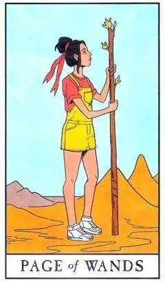 Page of Wands - Modern Witch Tarot - Tarot Deck by Lisa Sterle