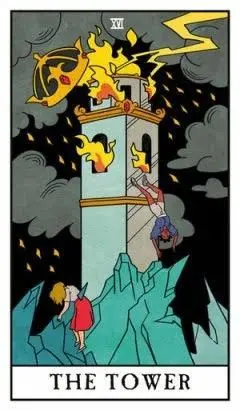 The Tower - Modern Witch Tarot - Tarot Deck by Lisa Sterle
