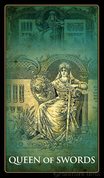 Queen of Swords - Money Tarot - Eugene Vinitski