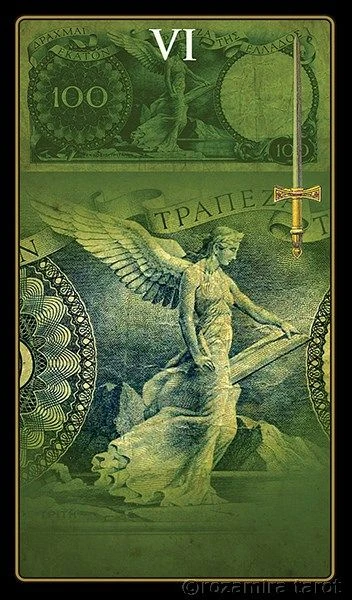 Six of Swords - Money Tarot - Eugene Vinitski