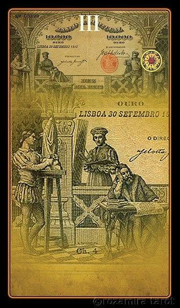 Three of Pentacles - Money Tarot - Eugene Vinitski