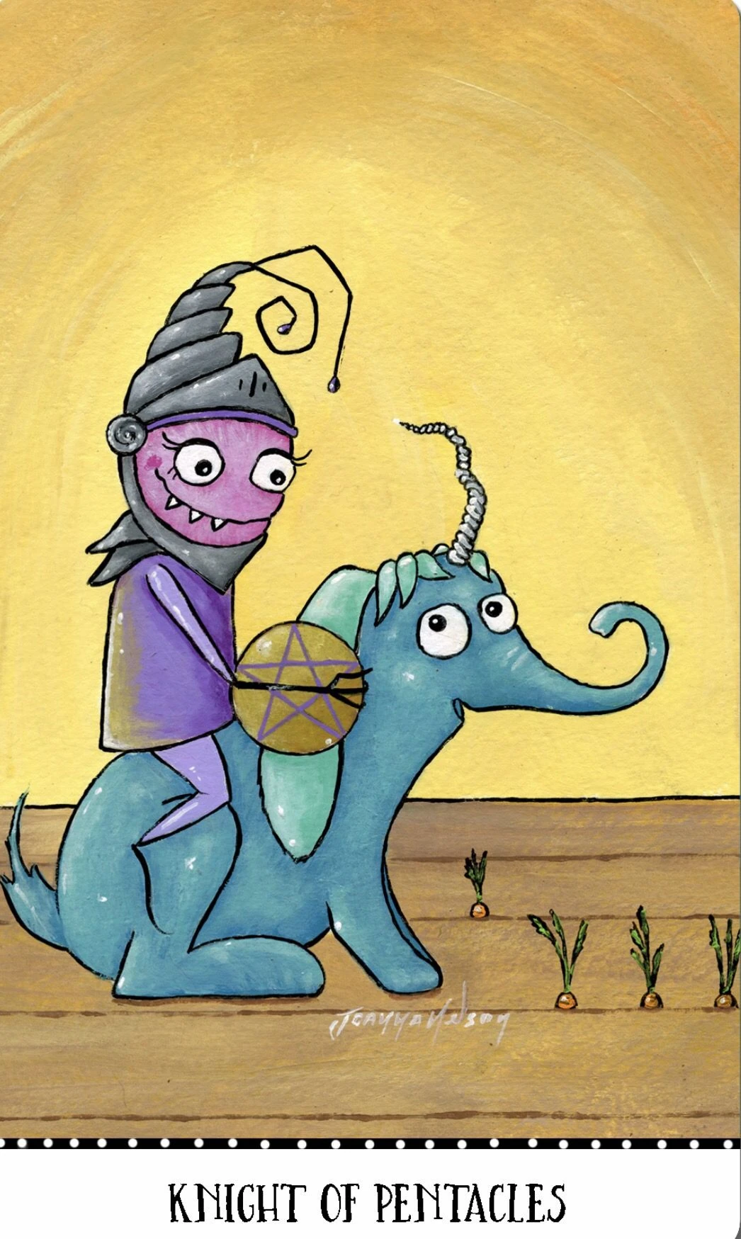 Knight of Pentacles - Monstarot - Joanna Nelson