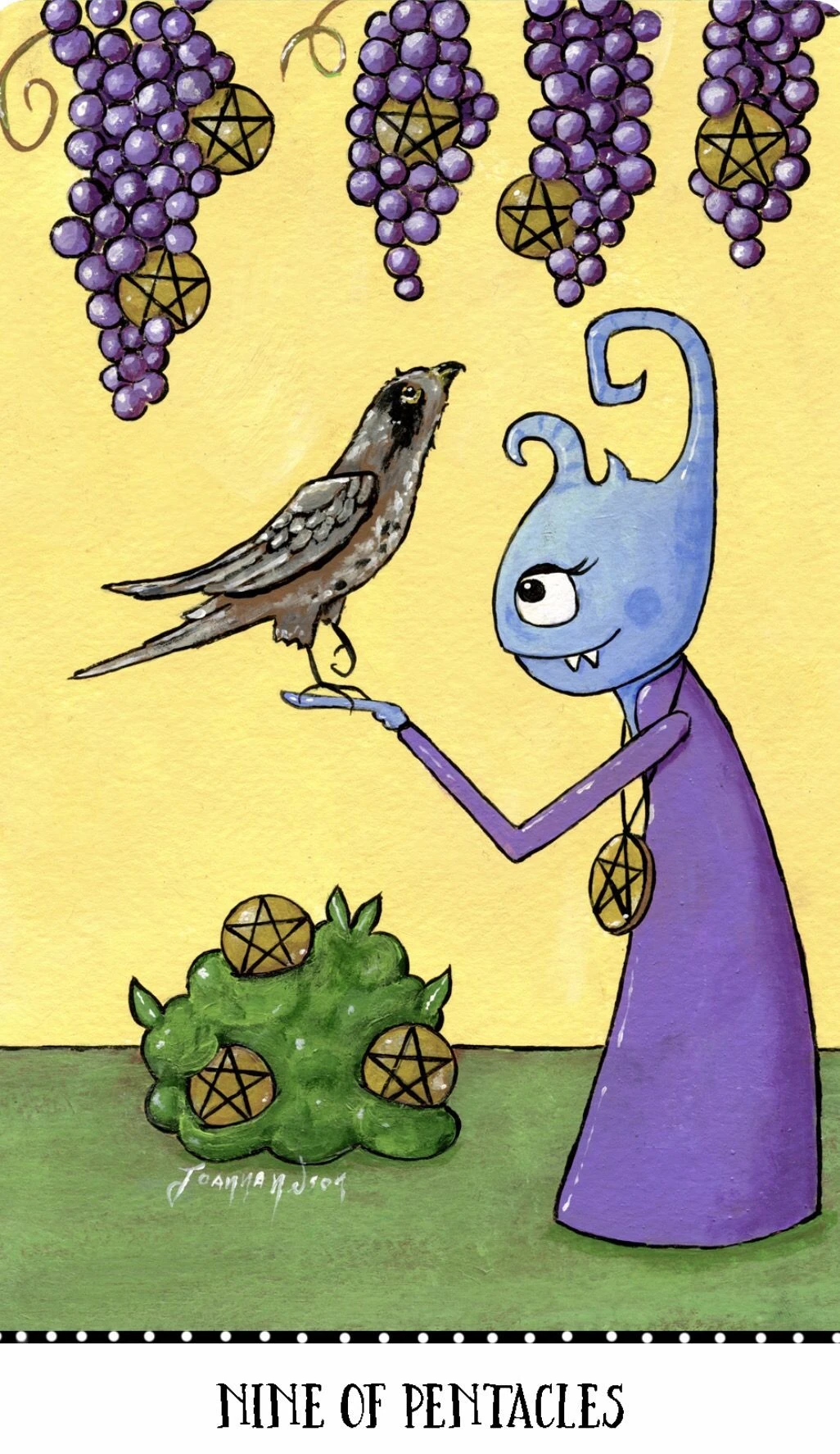 Nine of Pentacles - Monstarot - Joanna Nelson
