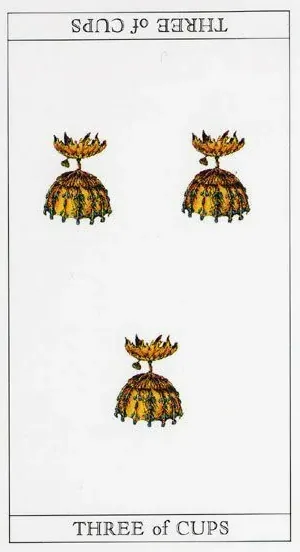 3 of Cups - The Moon Princess Himoko Tarot - Tarot Deck by Ayumi Kasai