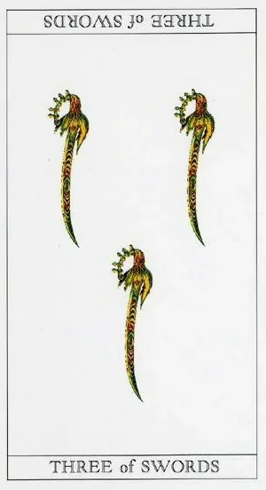 3 of Swords - The Moon Princess Himoko Tarot - Tarot Deck by Ayumi Kasai