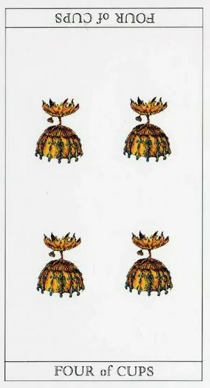 4 of Cups - The Moon Princess Himoko Tarot - Tarot Deck by Ayumi Kasai