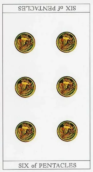 6 of Pentacles - The Moon Princess Himoko Tarot - Tarot Deck by Ayumi Kasai