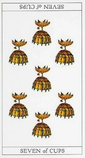 7 of Cups - The Moon Princess Himoko Tarot - Tarot Deck by Ayumi Kasai