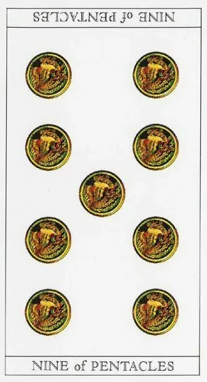 9 of Pentacles - The Moon Princess Himoko Tarot - Tarot Deck by Ayumi Kasai