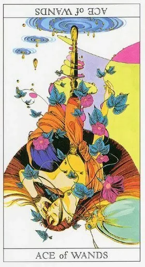 The Moon Princess Himoko Tarot Review 6 Ace of Wands card from The Moon Princess Himoko Tarot
