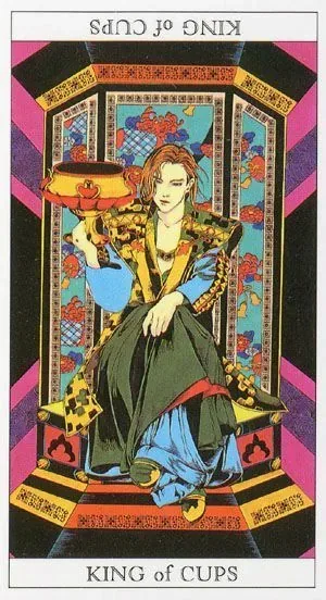 King of Cups - The Moon Princess Himoko Tarot - Tarot Deck by Ayumi Kasai