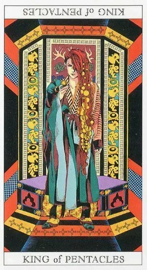 The Moon Princess Himoko Tarot Review 8 King of Pentacles card from The Moon Princess Himoko Tarot