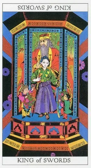 King of Swords - The Moon Princess Himoko Tarot - Tarot Deck by Ayumi Kasai