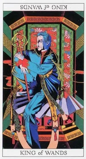 King of Wands - The Moon Princess Himoko Tarot - Tarot Deck by Ayumi Kasai