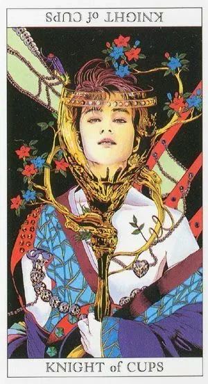 Knight of Cups - The Moon Princess Himoko Tarot - Tarot Deck by Ayumi Kasai