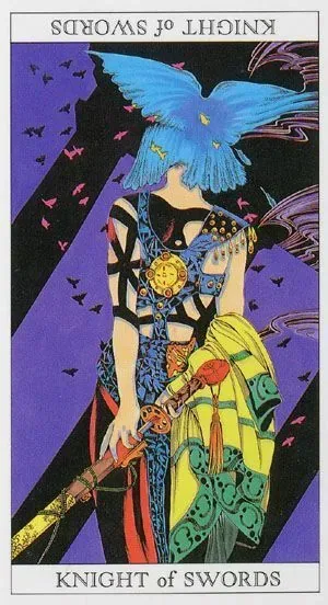 Knight of Swords - The Moon Princess Himoko Tarot - Tarot Deck by Ayumi Kasai