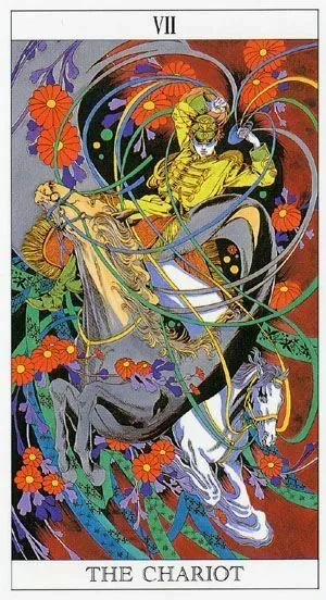 The Moon Princess Himoko Tarot Review 5 The Chariot card from The Moon Princess Himoko Tarot