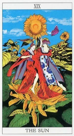 The Moon Princess Himoko Tarot Review 4 The Sun card from The Moon Princess Himoko Tarot