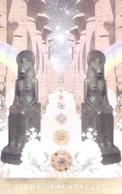 Eight of Pentacles - The Moonchild Tarot - Danielle Noel