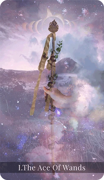 Ace of Wands - Moondust Tarot - Annalise Dragonetti