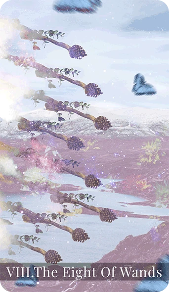 Eight of Wands - Moondust Tarot - Annalise Dragonetti