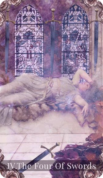 Four of Swords - Moondust Tarot - Annalise Dragonetti