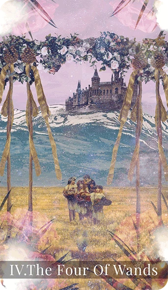Four of Wands - Moondust Tarot - Annalise Dragonetti